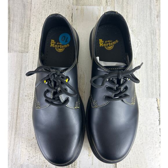 Dr. Martens 1461 Black Leather Platform Oxford Loafers Women’s 10 Lace Up New - Picture 2 of 7
